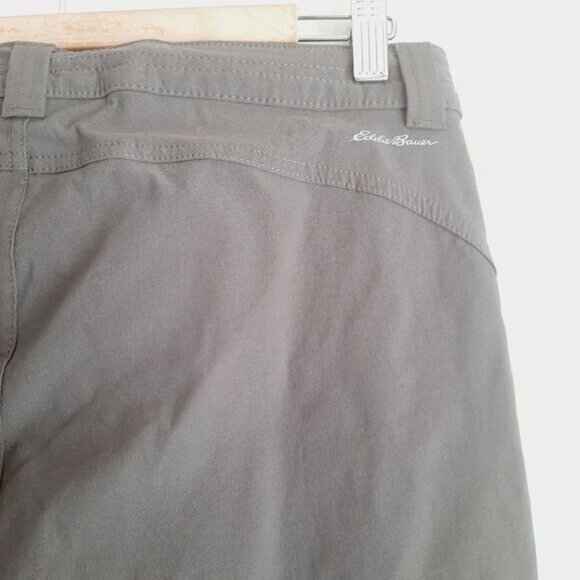 EDDIE BAUER Active Capri Light Casual Cropped Pants Grey Sz 6 - Picture 10 of 12